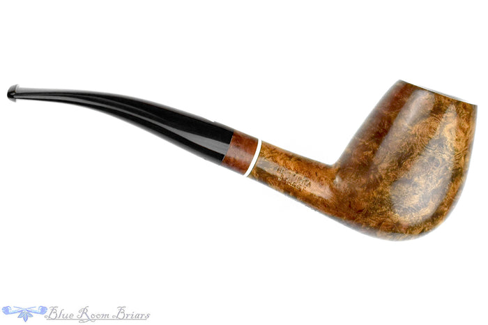 Blue Room Briars is proud to preset this Alberto Bonfiglioli Grey XL Bent Egg with Acrylic UNSMOKED Estate Pipe
