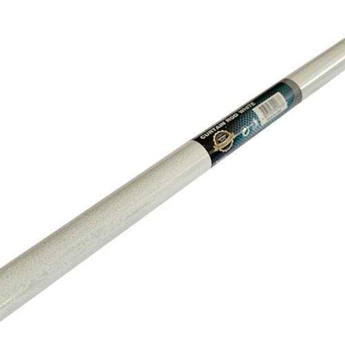 Fixworx Curtain Rod 16mm x 2.5m PVC White Steel
