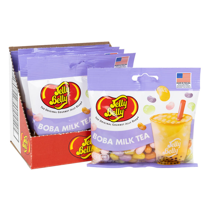 Jelly Belly Boba Milk Tea Mix Jelly Beans Peg Bag - 12 Count