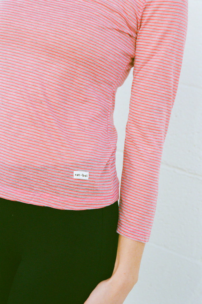 3/4 SLEEVE TOP IN LYCHEE