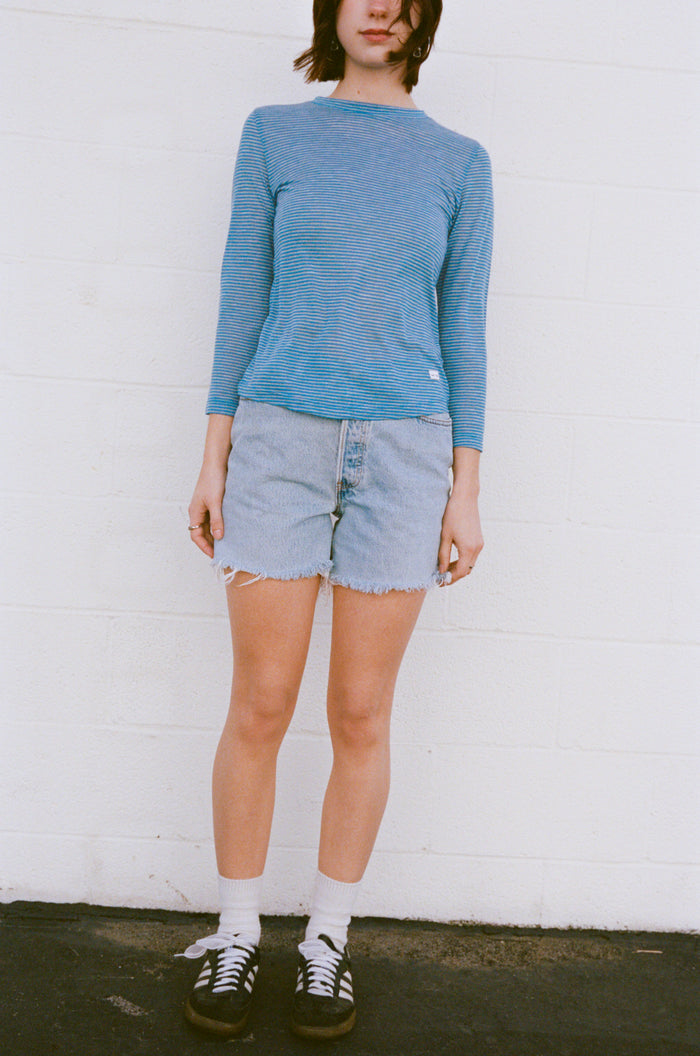 3/4 SLEEVE TOP IN RASPBERRY