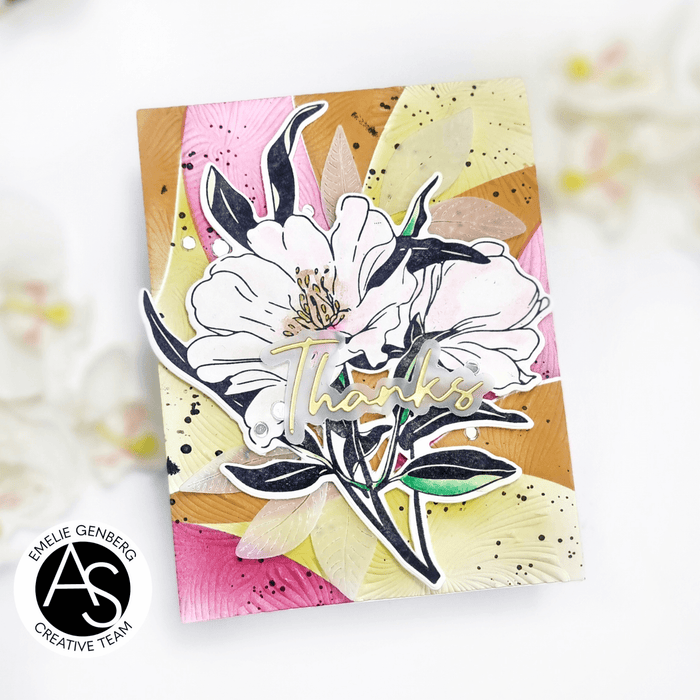 Abstract Floral Background Press Plate – Alex Syberia Designs, BetterPress System compatible, die-cutting, cardmaking supplies