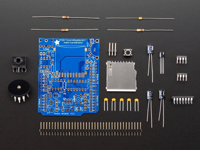 Adafruit Wave Shield for Arduino Kit (v1.1) by Adafruit - The Pi Hut