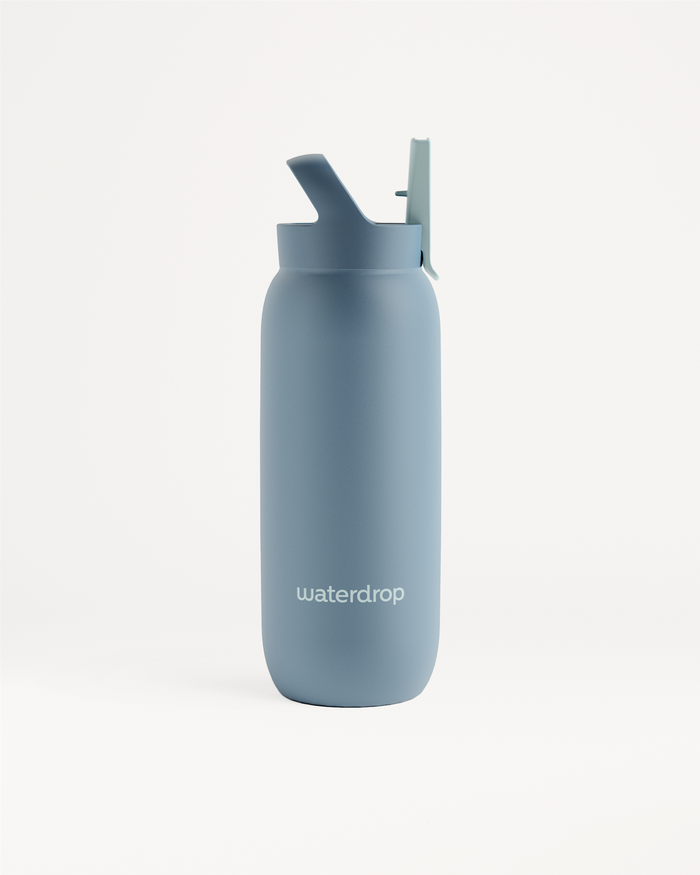 All-Purpose Thermo Straw Lid on insulated water bottle.
