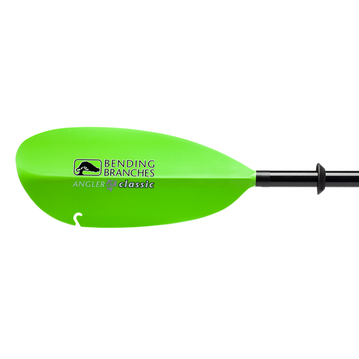 angler classic snap button electric green left blade