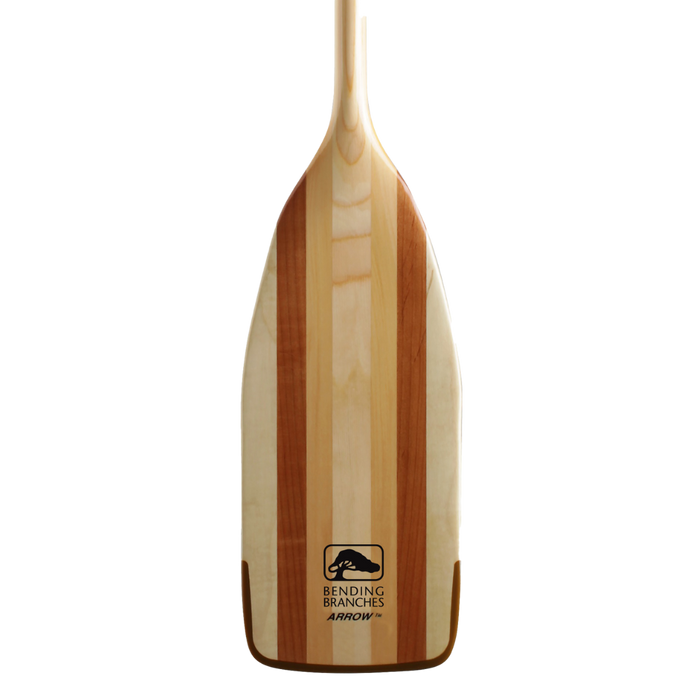 Arrow wooden canoe paddle blade from the front