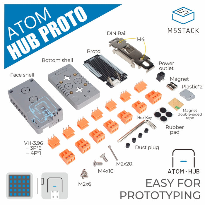 ATOM HUB DIY Proto Board Kit - m5stack-store