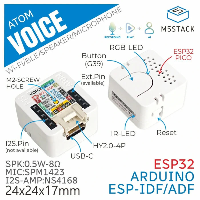 ATOM Voice Smart Speaker Development Kit - m5stack-store