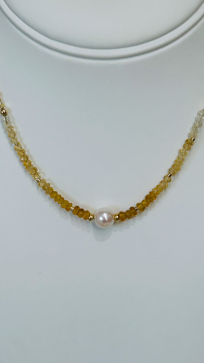 AVALON chain necklace - Citrine