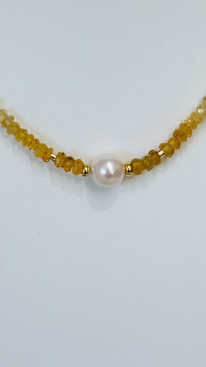 AVALON chain necklace - Citrine