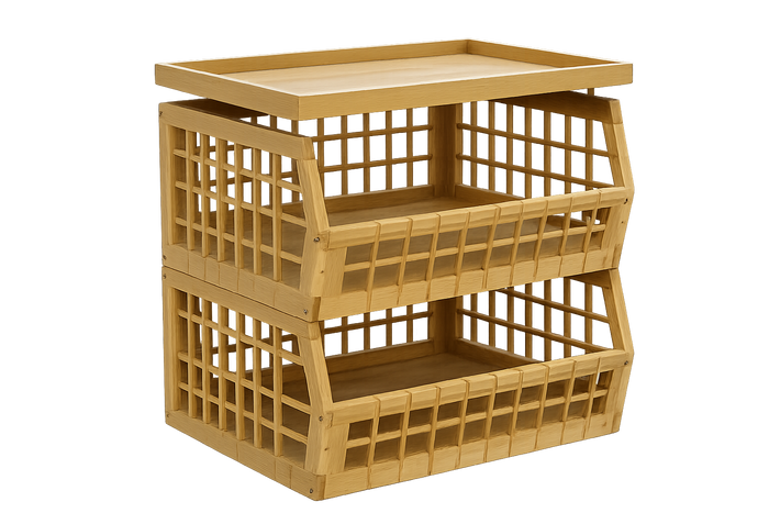 2-pk Lrg Bins with Tray