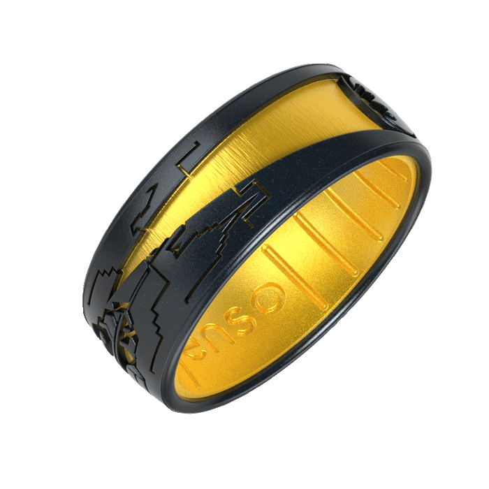 Batman Signal - Black Pearl/Yellow Topaz
