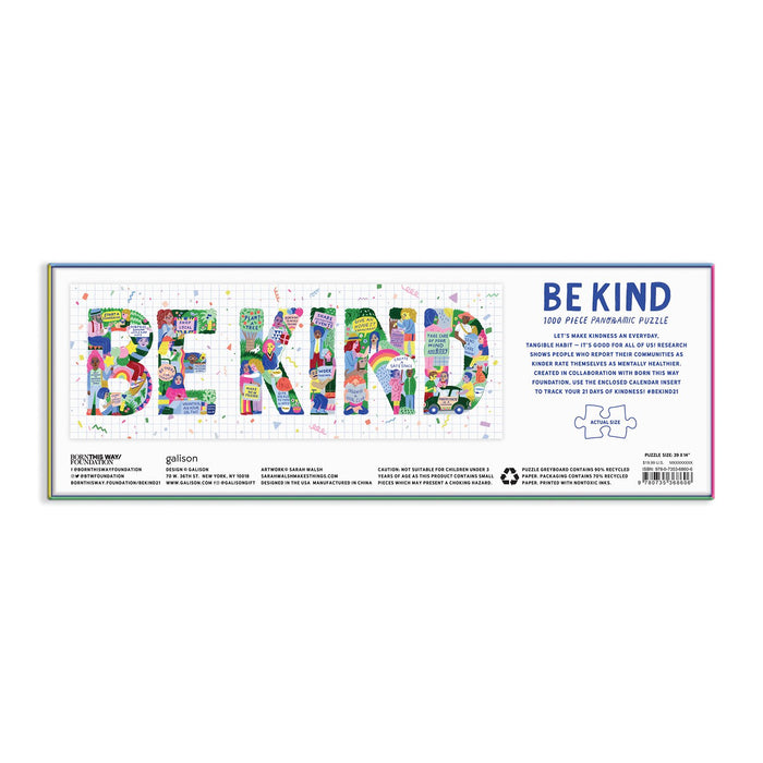 Be Kind Panoramic Puzzle Panoramic Puzzles Galison