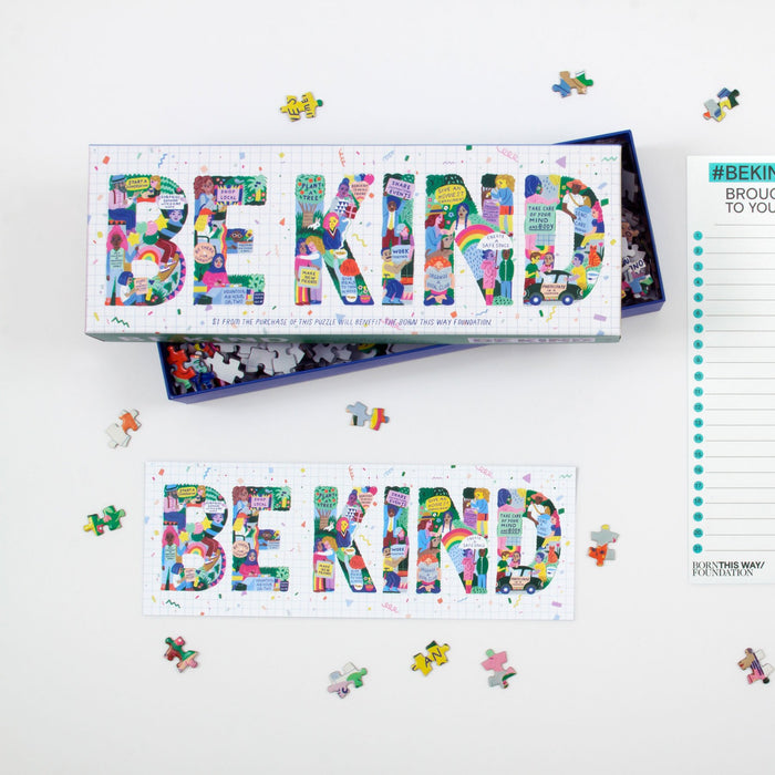 Be Kind 1000 Piece Panoramic Jigsaw Puzzle 1000 Piece Puzzles Sarah Walsh