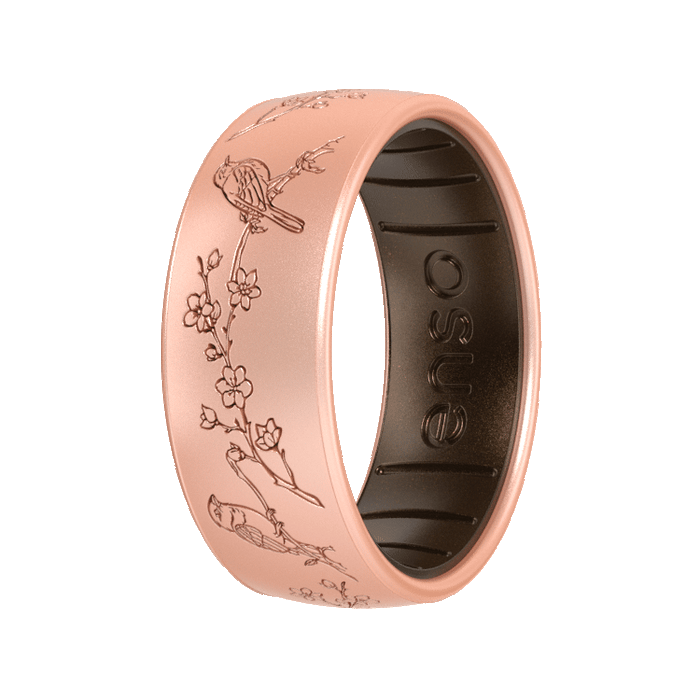 Etched Garden Party Silicone Ring - Birdsong Blossom