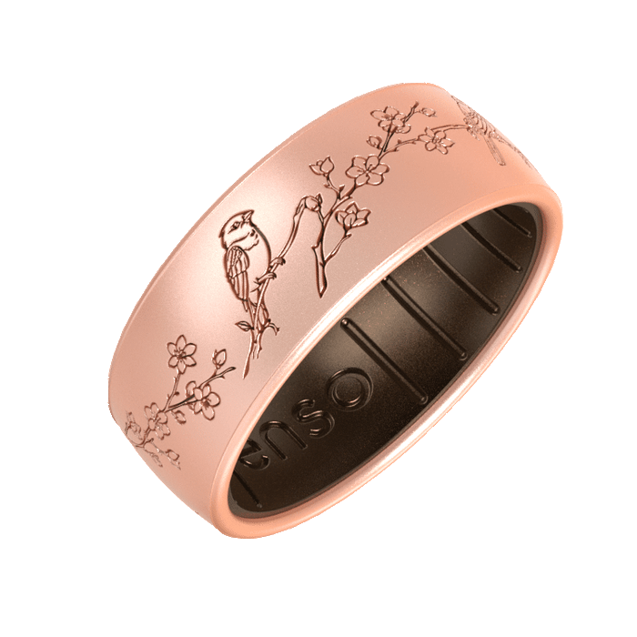 Etched Garden Party Silicone Ring - Birdsong Blossom