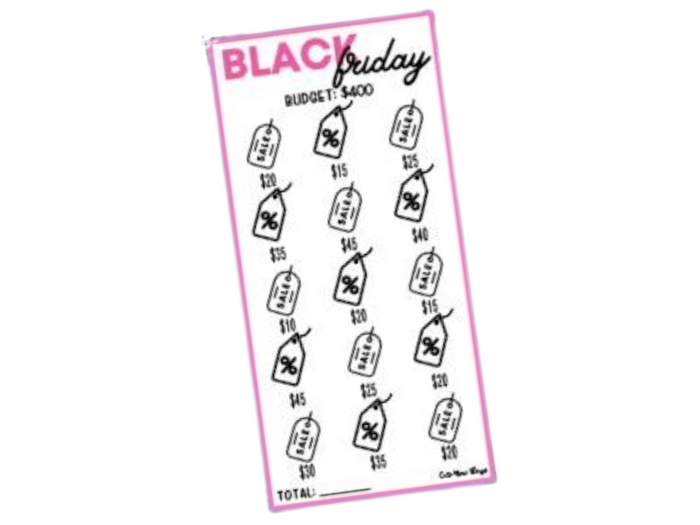 Black Friday | Savings Insert or Cash Envelope | Square | 400