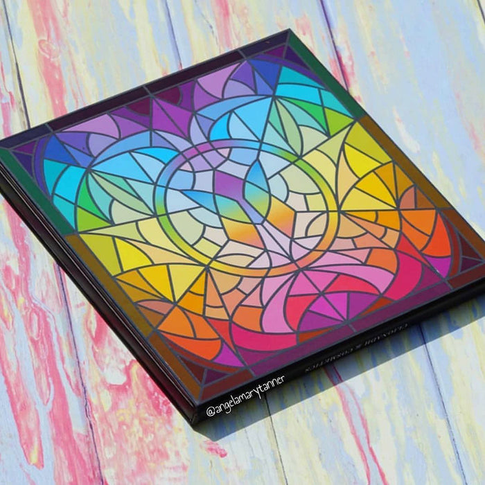 Low angled view of Standard Blemished Stained Glass Magnetic Palette