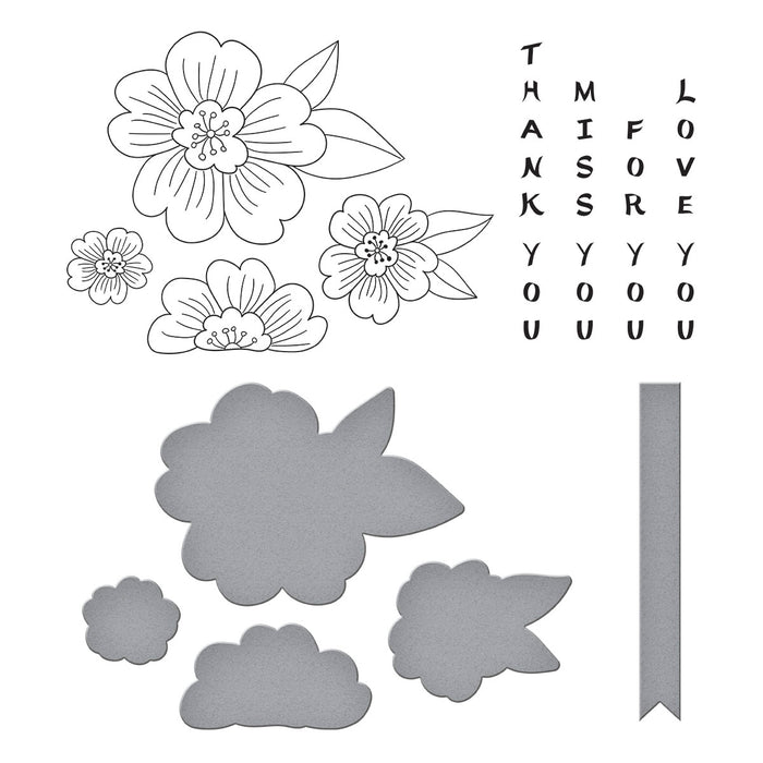 Blossoms & Sentiments BetterPress Plate & Die Set