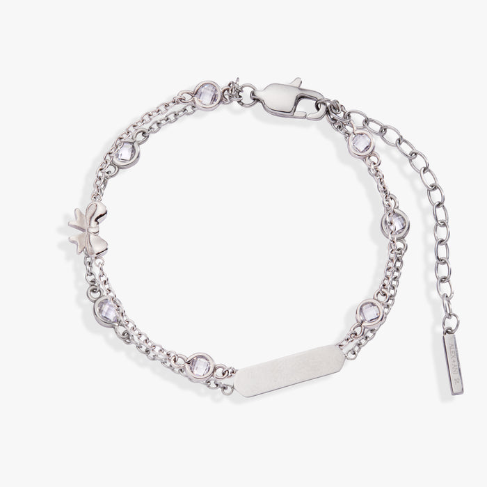 Bow Chain Double Strand Bracelet