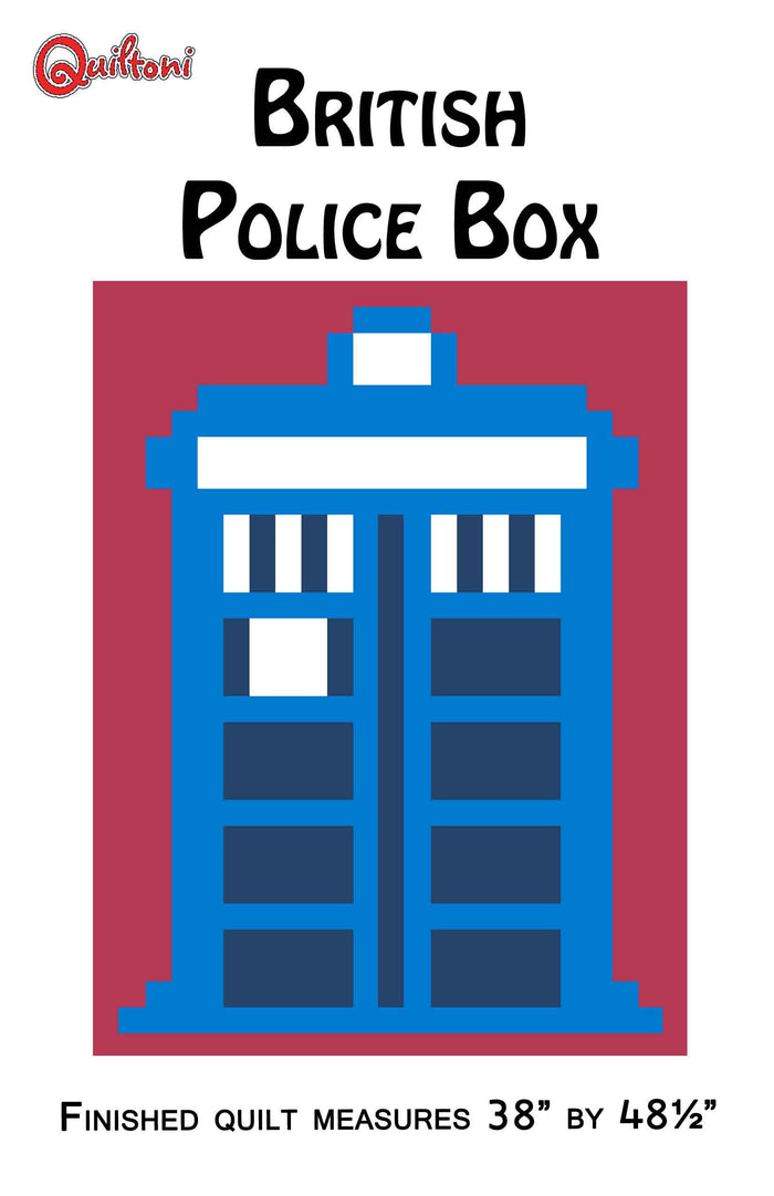 British Police Box Lap Quilt Paper Pattern