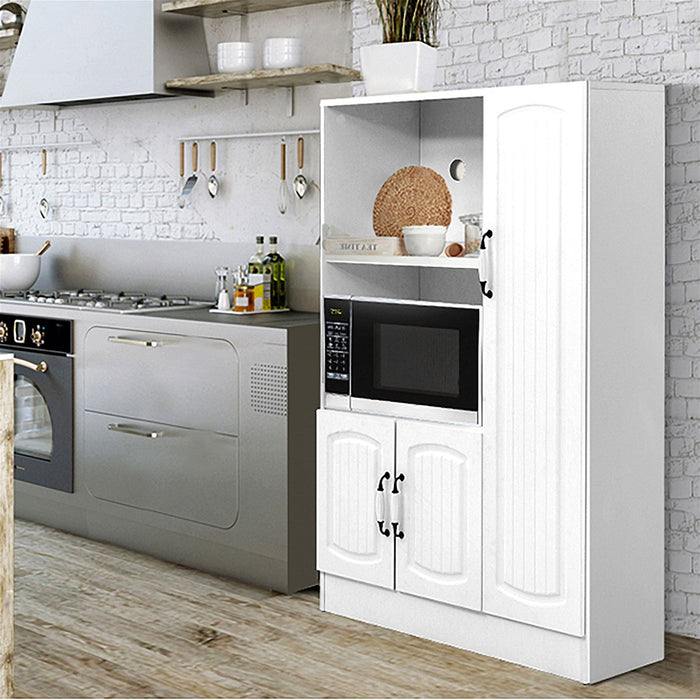 Buffet Sideboard Cabinet Storage Cupboard Doors White Kitchen Hallway -Home Living Store - -