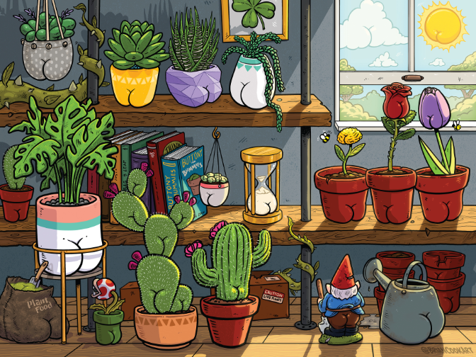 Butts on Things - Plants - 300 Piece Puzzle
