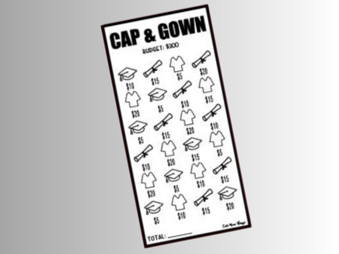 Cap & Gown | Savings Insert or Cash Envelope | Square | 300