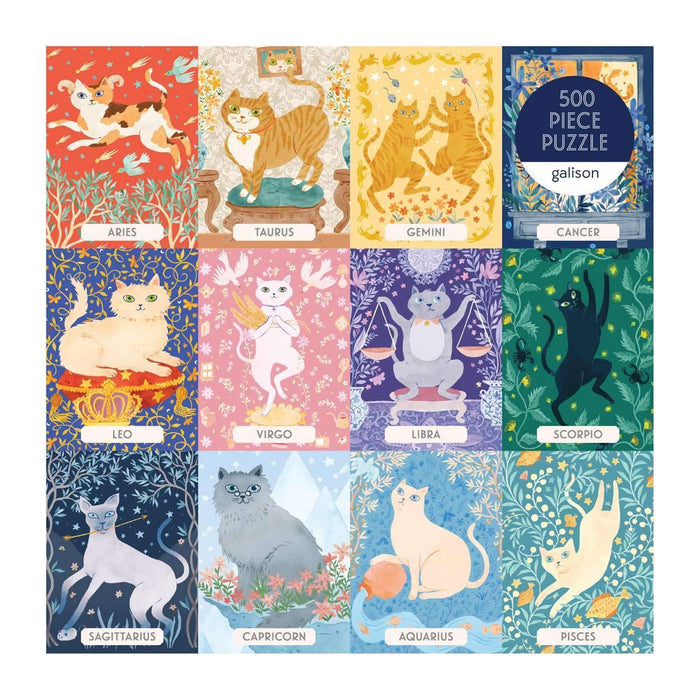 Cat Zodiac 500 Piece Puzzle 500 Piece Puzzles Galison