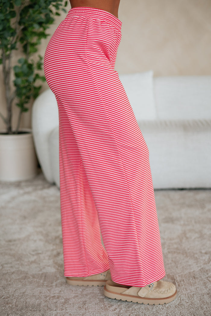 Cayla Striped Pants - Bubblegum Mix