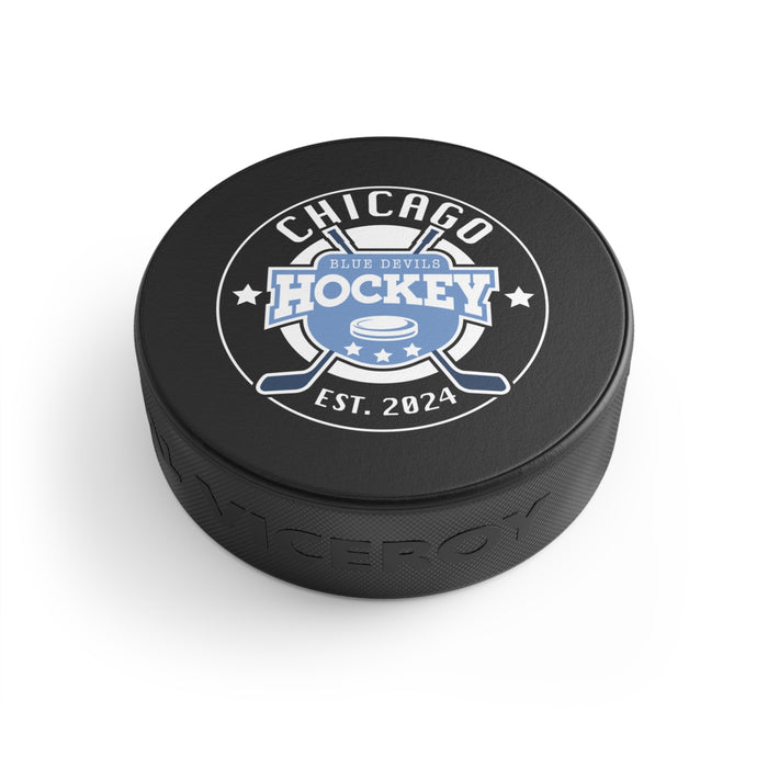 Chicago Blue Devils Hockey Puck