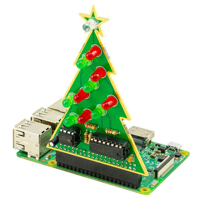 Christmas Tree Solder Kit (555 Timer) [Discontinued] by ModMyPi - The Pi Hut