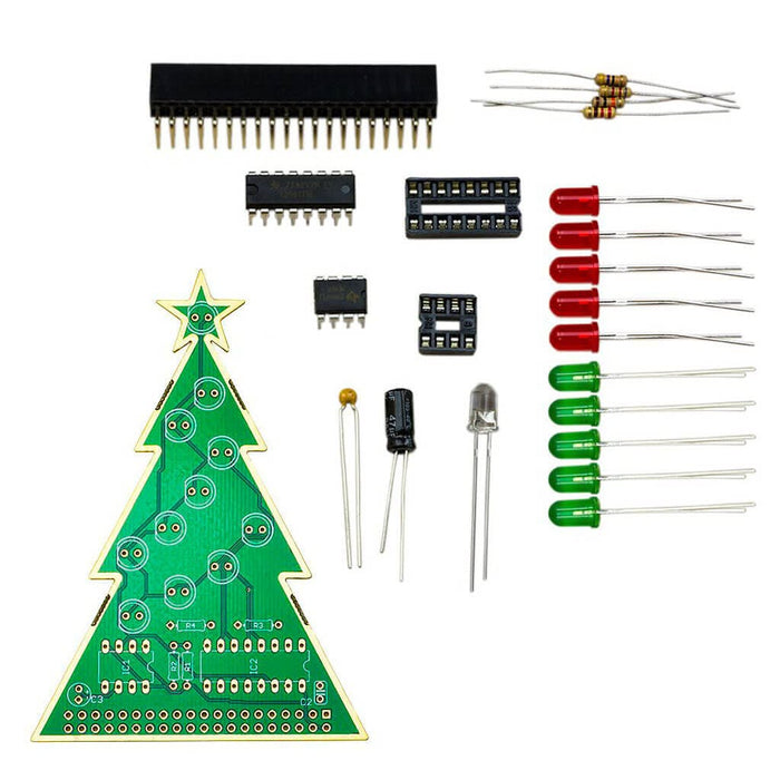 Christmas Tree Solder Kit (555 Timer) [Discontinued] by ModMyPi - The Pi Hut