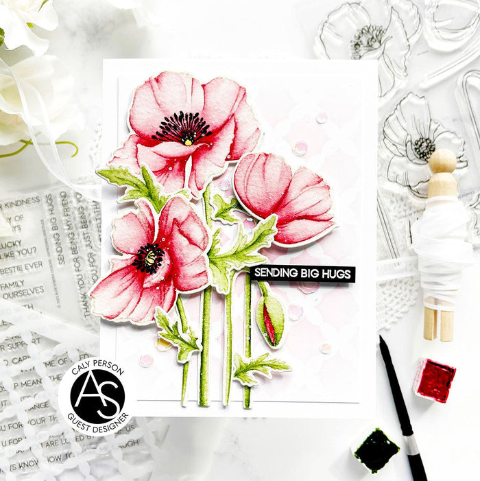 Cindy-Poppies-Stamp-alex-syberia-designs-flowers-cardmaking-coloring-dies-stencils-watercoloring-cardmaker-tips-videotutorial-blog-caly-person