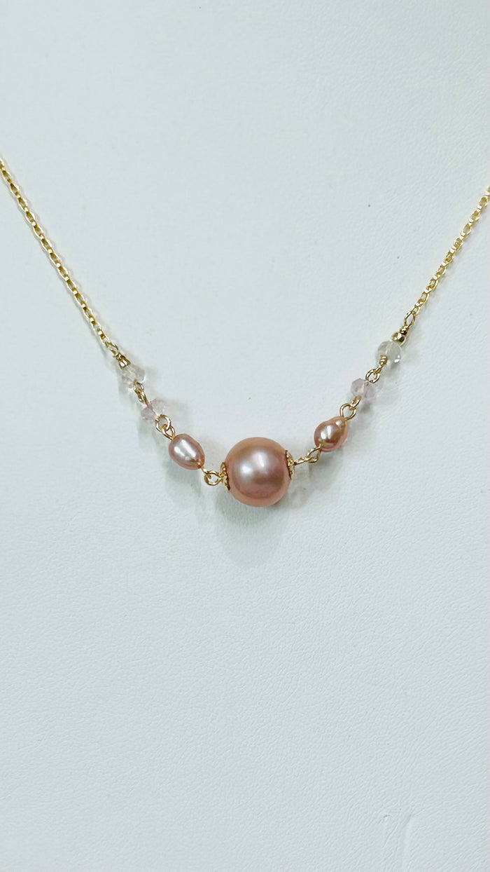 CLARICE necklace - Pink Edison pearl