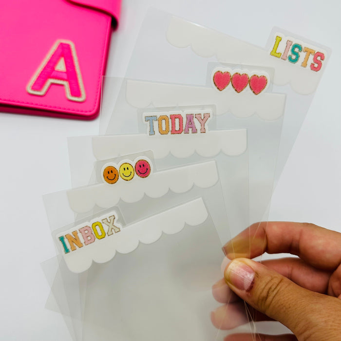 Colorful Varsity Letter Dividers - SIDE TABS