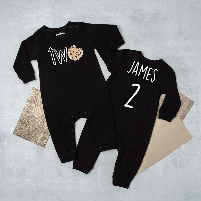 "Cookie Two" 2nd Birthday Long Sleeve Romper
