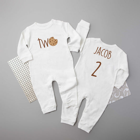 "Cookie Two" 2nd Birthday Long Sleeve Romper