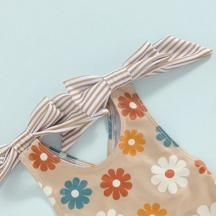 CORALIE Flower Bowtie Swimsuit