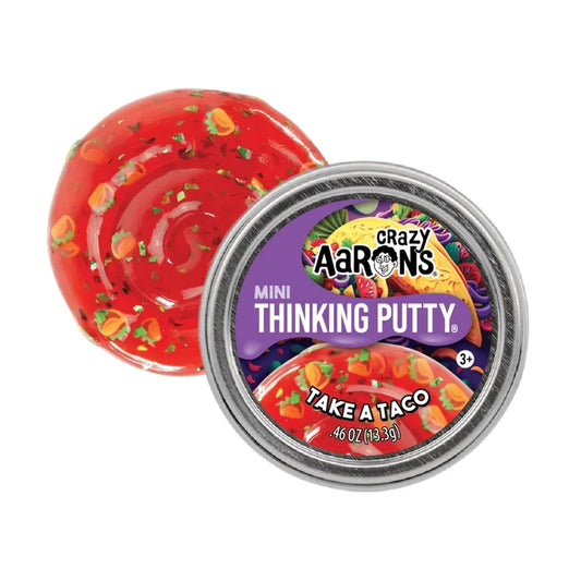 Crazy Aarons Take a Taco Mini 2 Inch Thinking Putty Tin - Owl & Goose Gifts