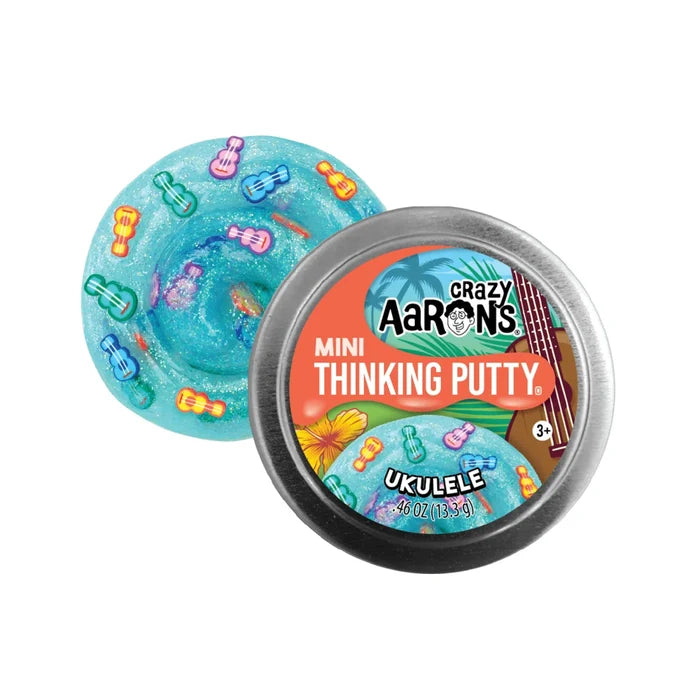 Crazy Aarons Ukulele Mini 2 Inch Thinking Putty Tin - Owl & Goose Gifts