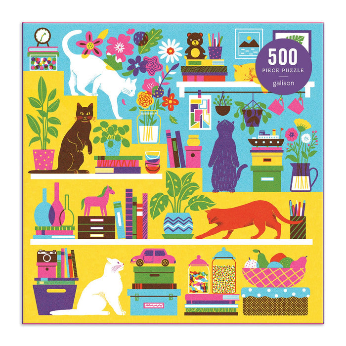 Curious Cats 500 Piece Puzzle 500 Piece Puzzles Galison
