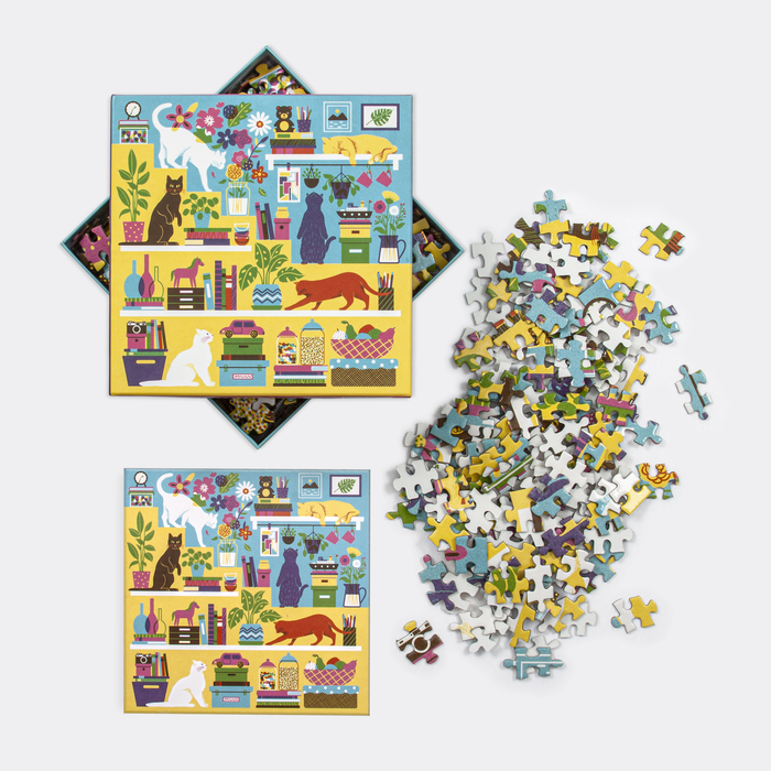 Curious Cats 500 Piece Jigsaw Puzzle 500 Piece Puzzles Boyoun Kim
