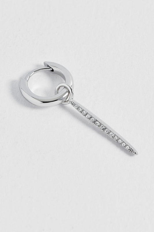 CZ Pave Bar Drop Huggies