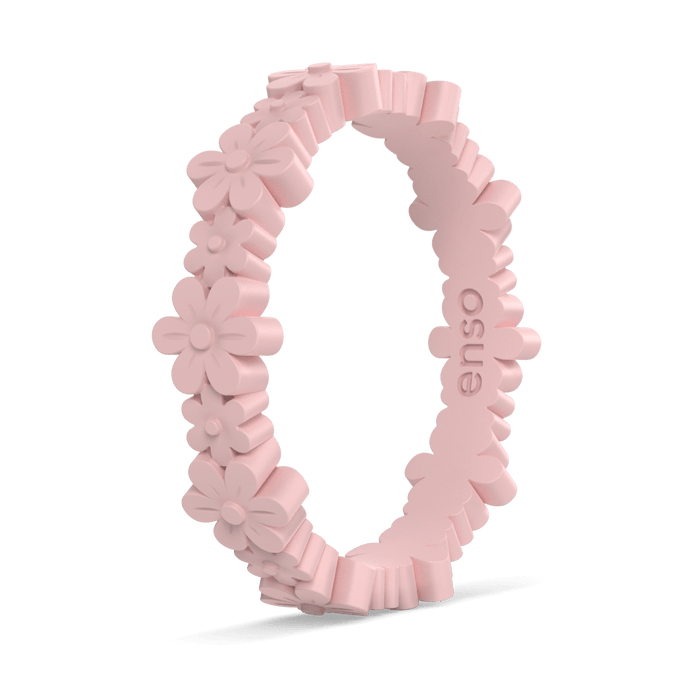 Daisy Stackable Silicone Ring - Pink Sand
