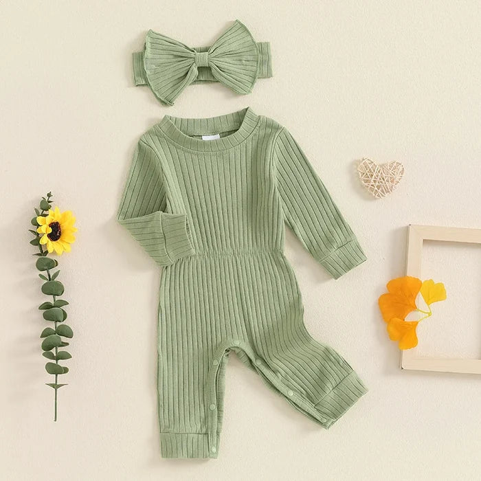 DELANEY Ribbed Jumpsuit with Headband