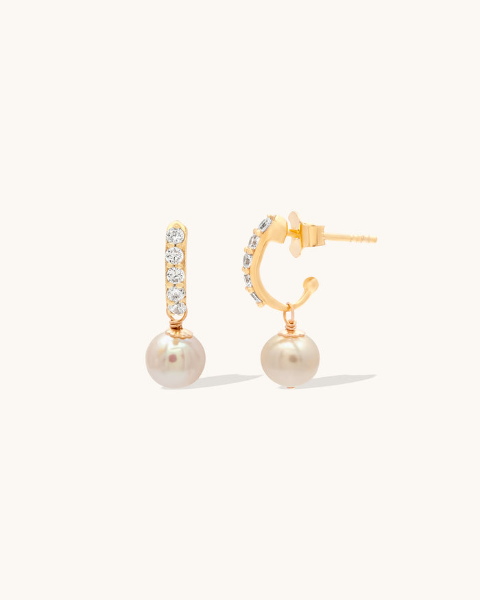 Demi Pearl Hoops