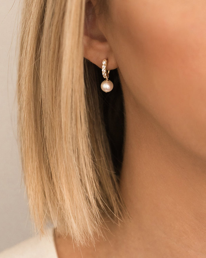 Demi Pearl Hoops