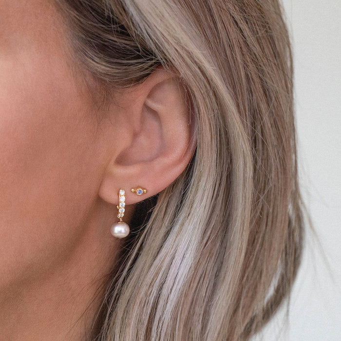 Demi Pearl Hoops