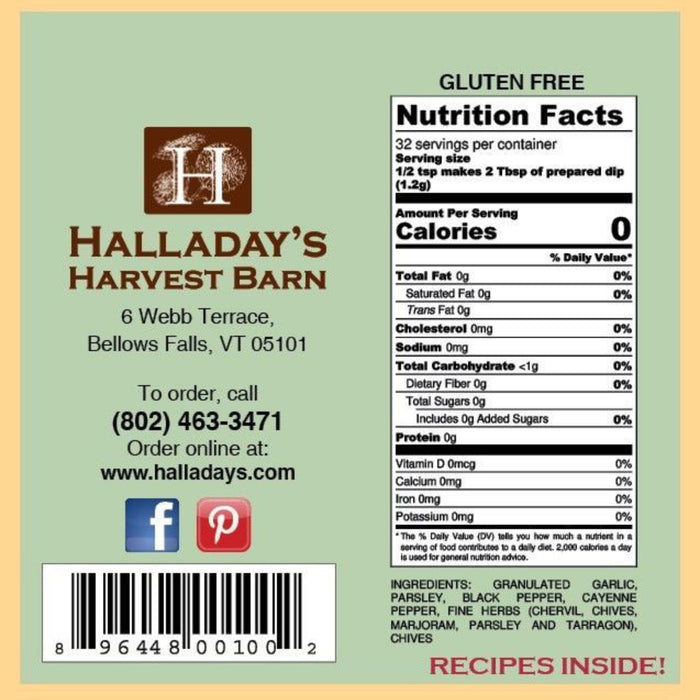 Boursin cheese dip mix nutrition info